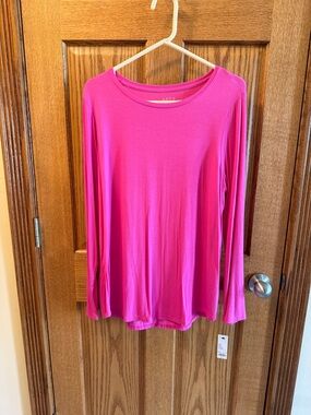 Apt 9 NWT XL Long Sleeve Tee in Fuchsia Pink
